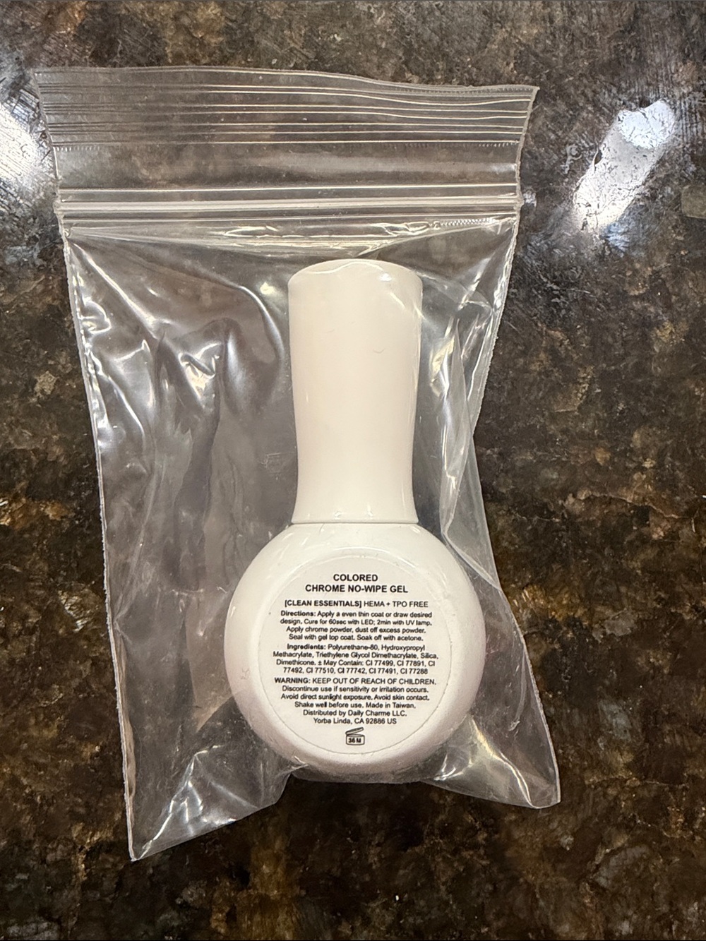 Daily Charme Essentials Black Chrome No-Wipe Gel — 0.5 fl oz New - Picture 2 of 2